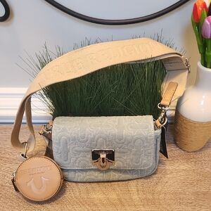 True Religion Denim and Tan Crossbody Bag